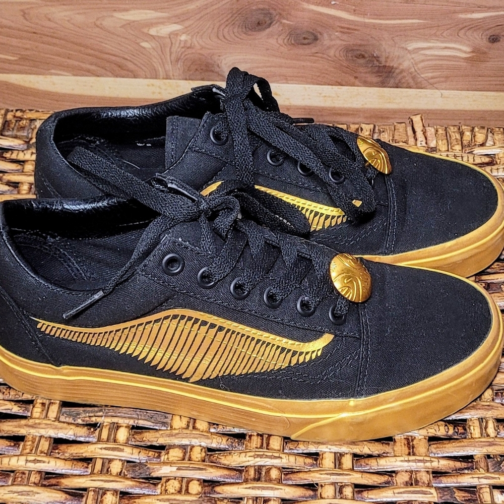 Vans Harry Potter Gold Sneakers 5.5 - Picture 3 of 16